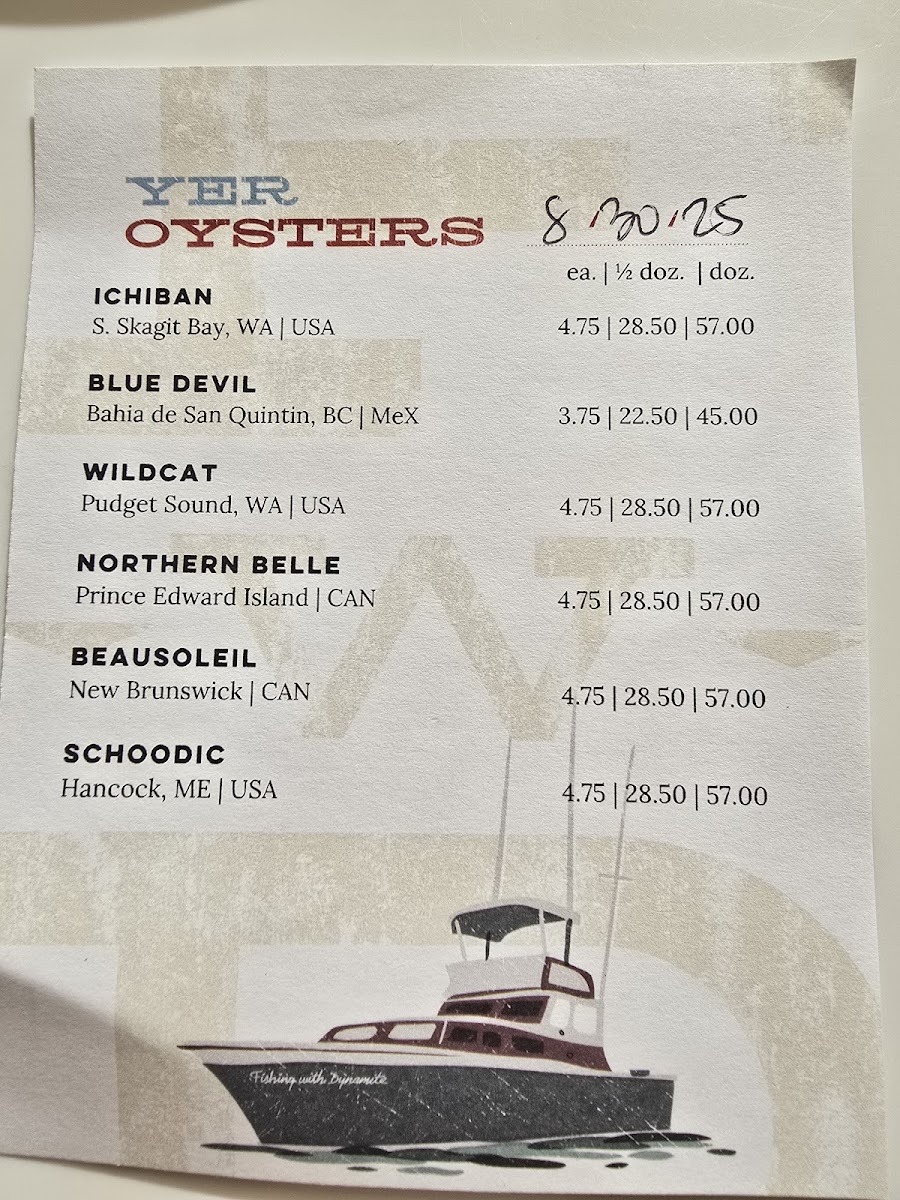 Fishing With Dynamite Menu - Image 2